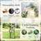 Garden Arbor with Door and Latch, 2-in-1 Outdoor Lawn Decoration